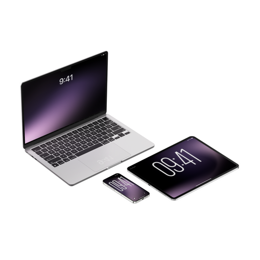Violet Noir | Dark Purple Wallpaper Set for iPhone iPad and Mac (T-033)