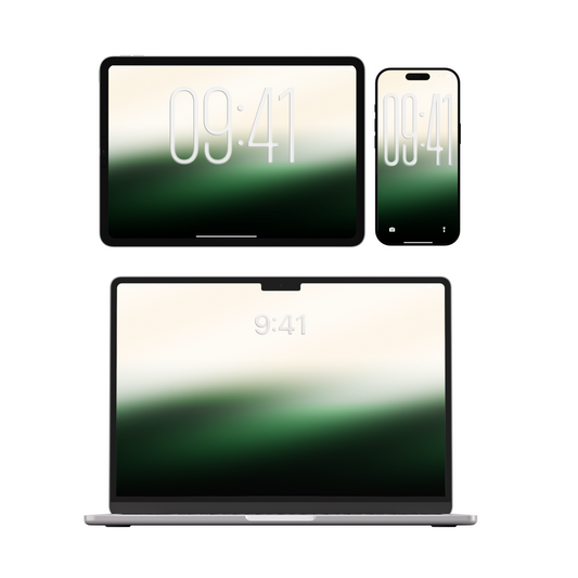 Forest Mist | Green Wallpaper Set for iPhone iPad and Mac (T-034)