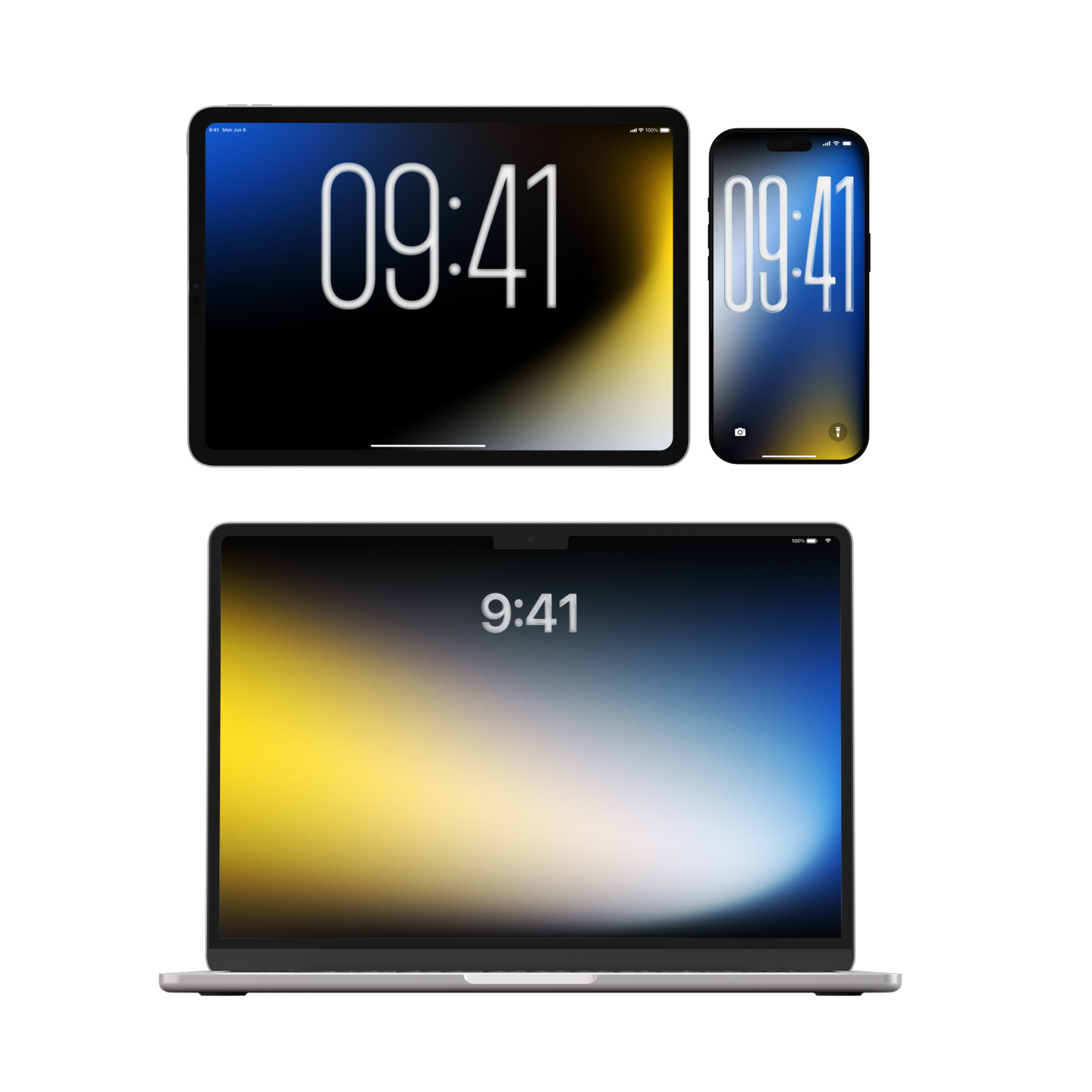 Midnight Sunrise | Dark Wallpaper Set for iPhone iPad and Mac (T-035)