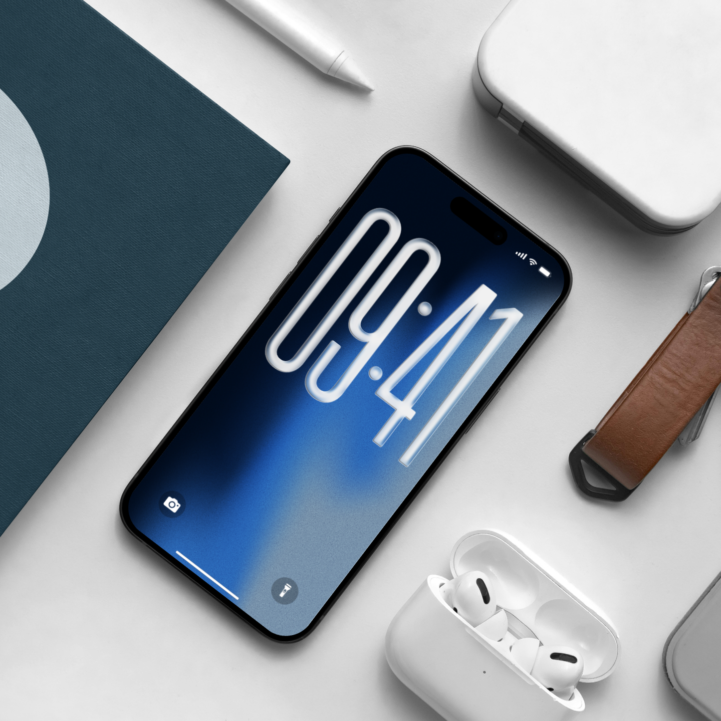 Deep Current | Dark Blue Wallpaper Set for iPhone iPad and Mac (T-039)