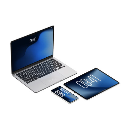 Deep Current | Dark Blue Wallpaper Set for iPhone iPad and Mac (T-039)