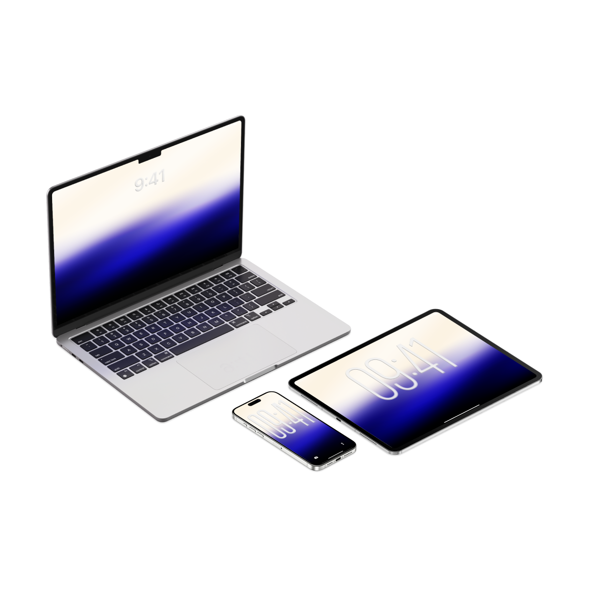 Indigo Horizon | Purple Wallpaper Set for iPhone iPad and Mac (T-041)