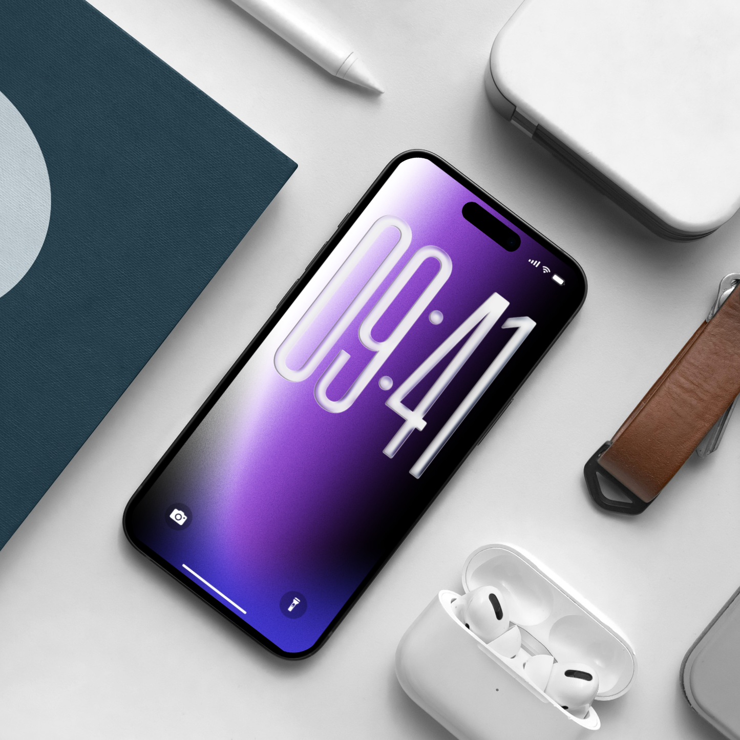 Amethyst Pulse | Dark Wallpaper Set for iPhone iPad and Mac (T-043)