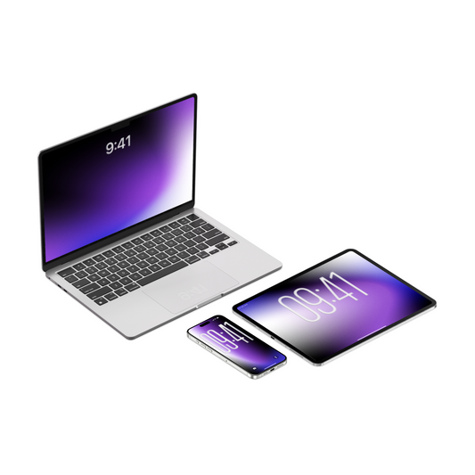 Amethyst Pulse | Dark Wallpaper Set for iPhone iPad and Mac (T-043)