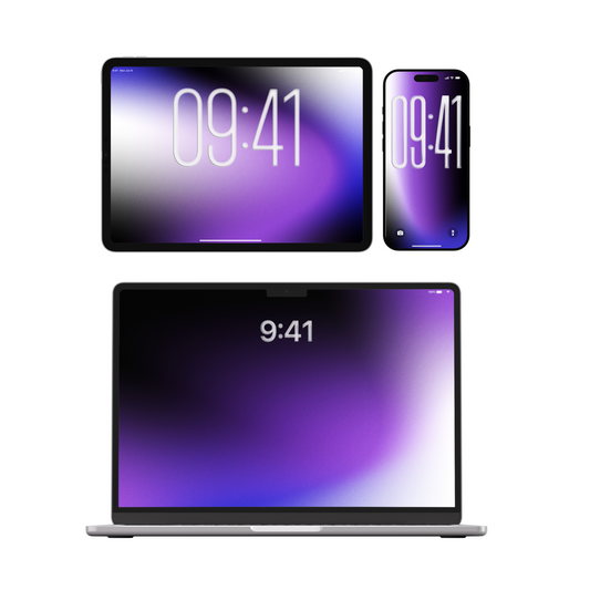 Amethyst Pulse | Dark Wallpaper Set for iPhone iPad and Mac (T-043)