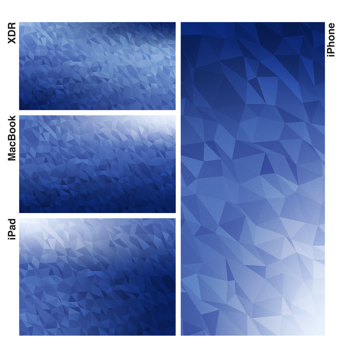 Sapphire Shatter | Blue Wallpaper Set for iPhone iPad Mac and XDR Display (T-044)
