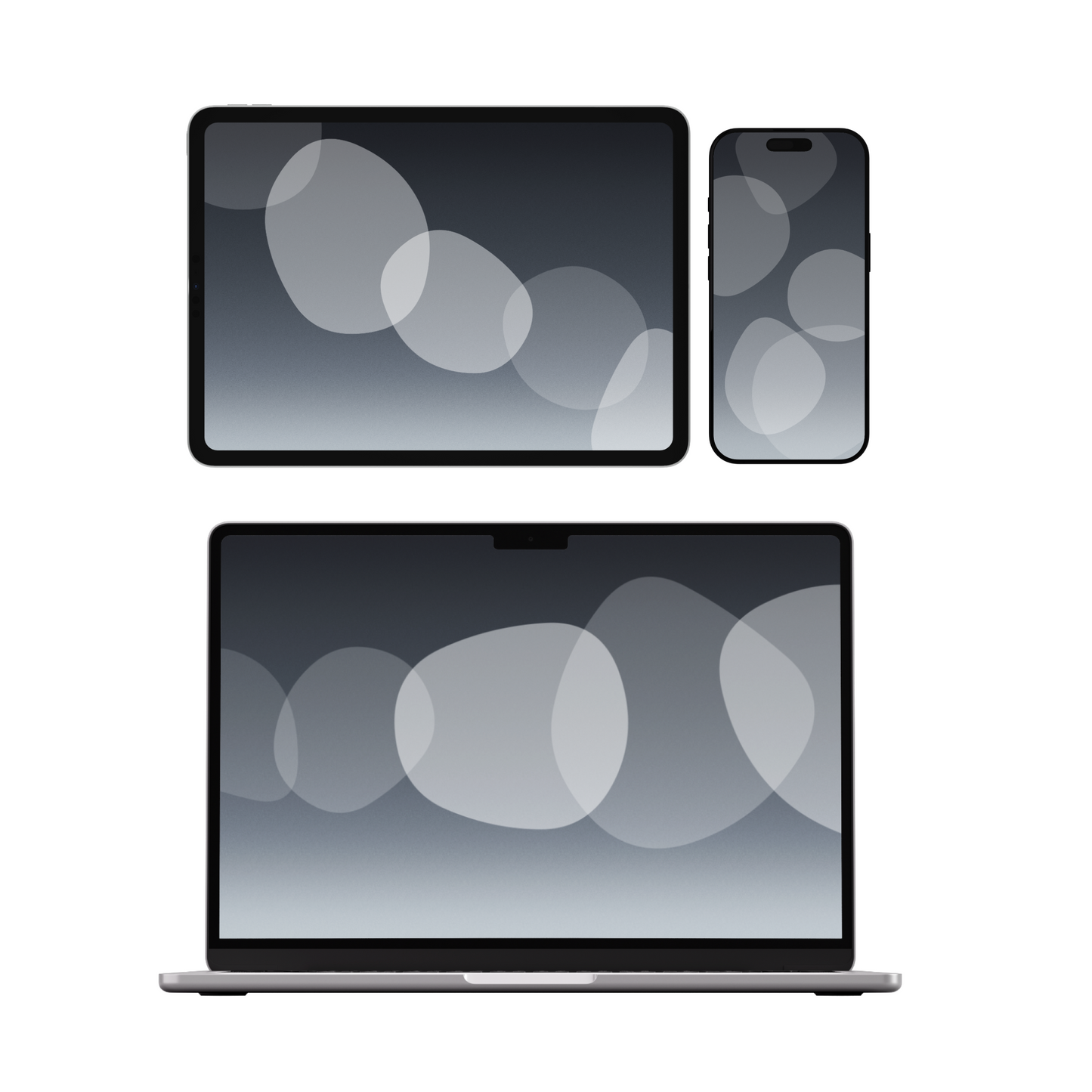 Frosted Blob | Premium Wallpaper Set for iPhone iPad and Mac (T-053)