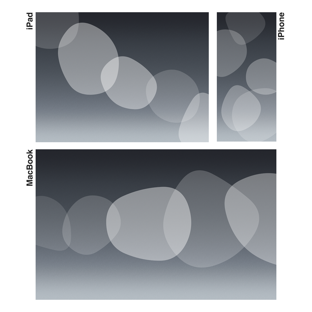 Frosted Blob | Premium Wallpaper Set for iPhone iPad and Mac (T-053)