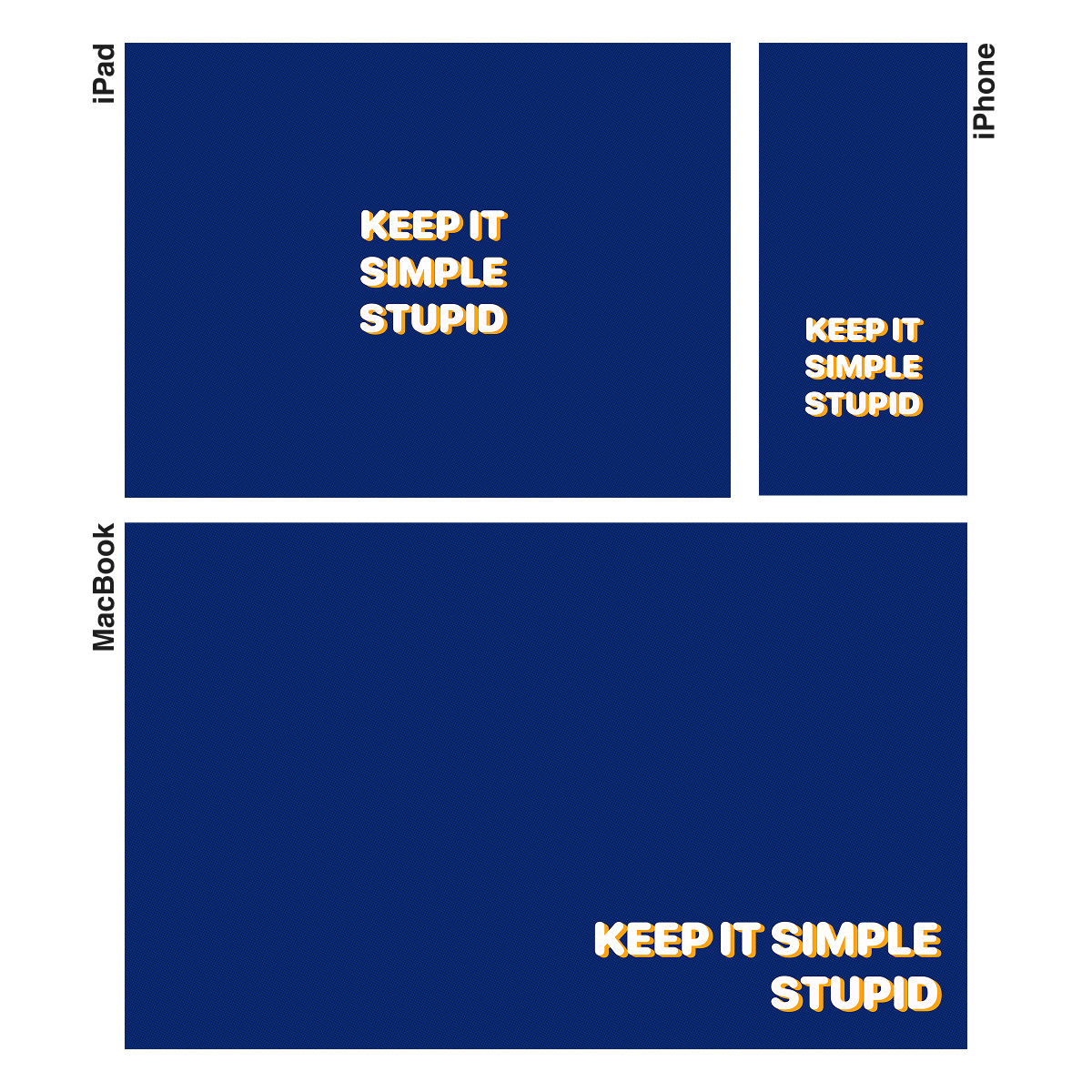 Blue Typo | Premium Wallpaper Set for iPhone iPad and Mac (T-054)