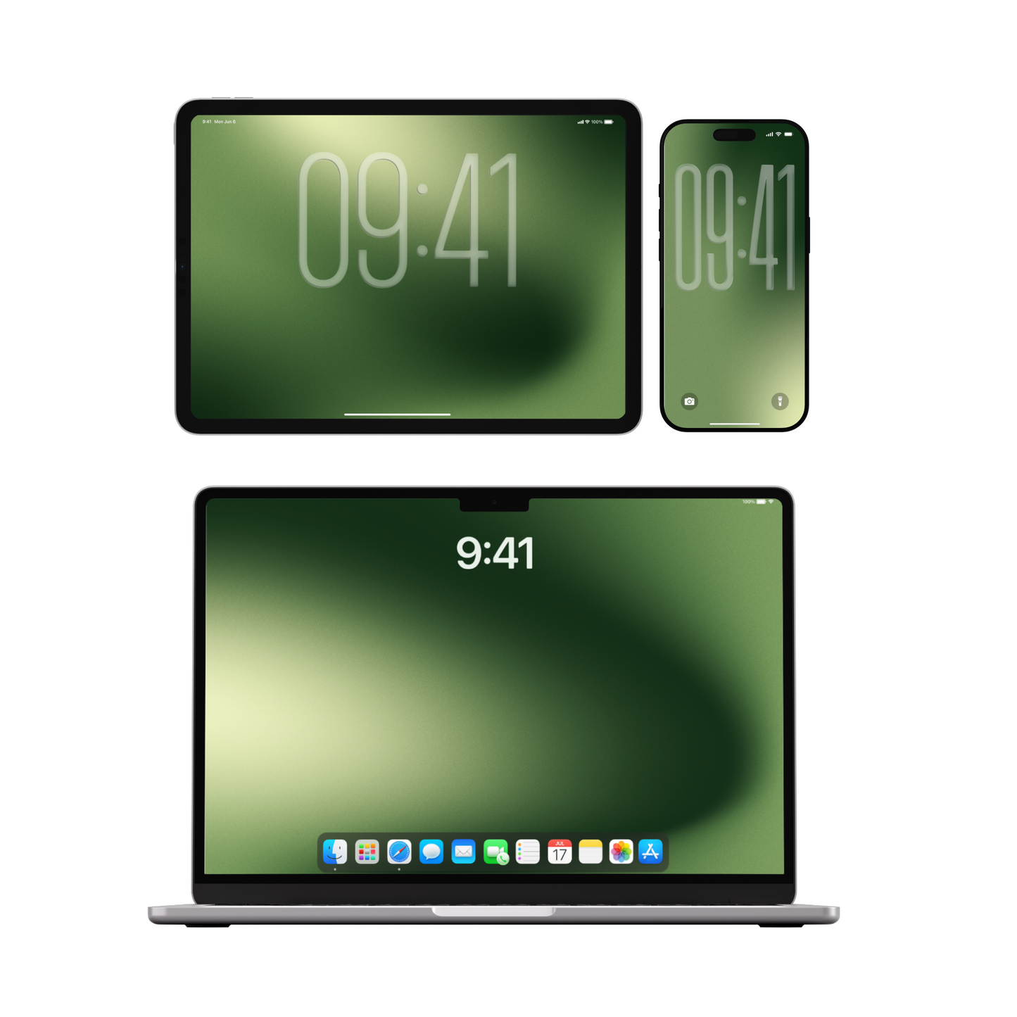 Olive Forest | Premium Wallpaper Set for iPhone iPad and Mac (T-057)