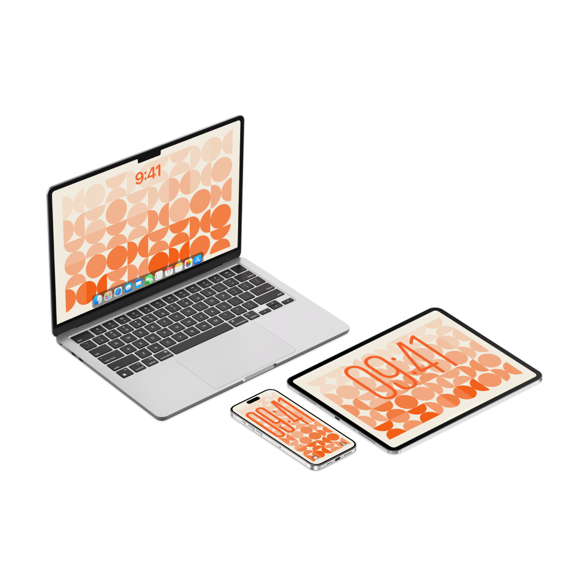 Orange Pottery | Premium Wallpaper Set for iPhone iPad and Mac (T-058)