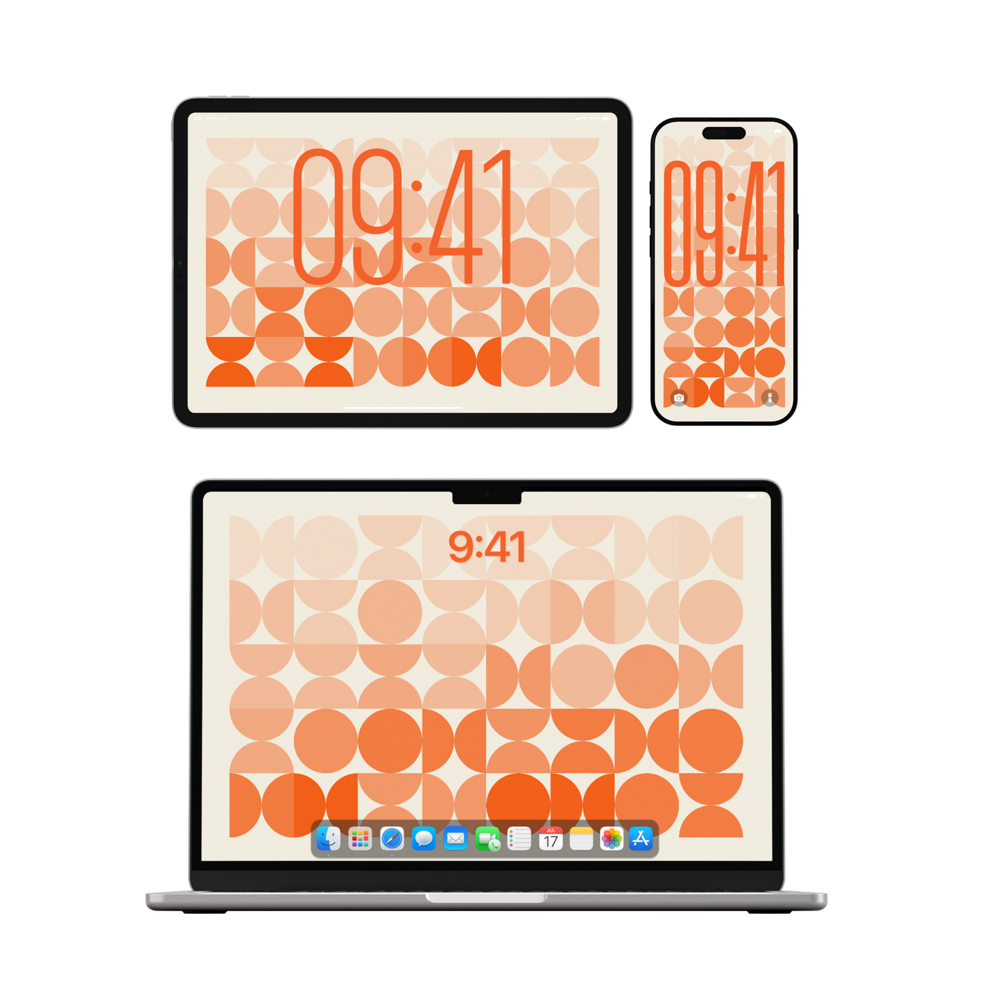 Orange Pottery | Premium Wallpaper Set for iPhone iPad and Mac (T-058)