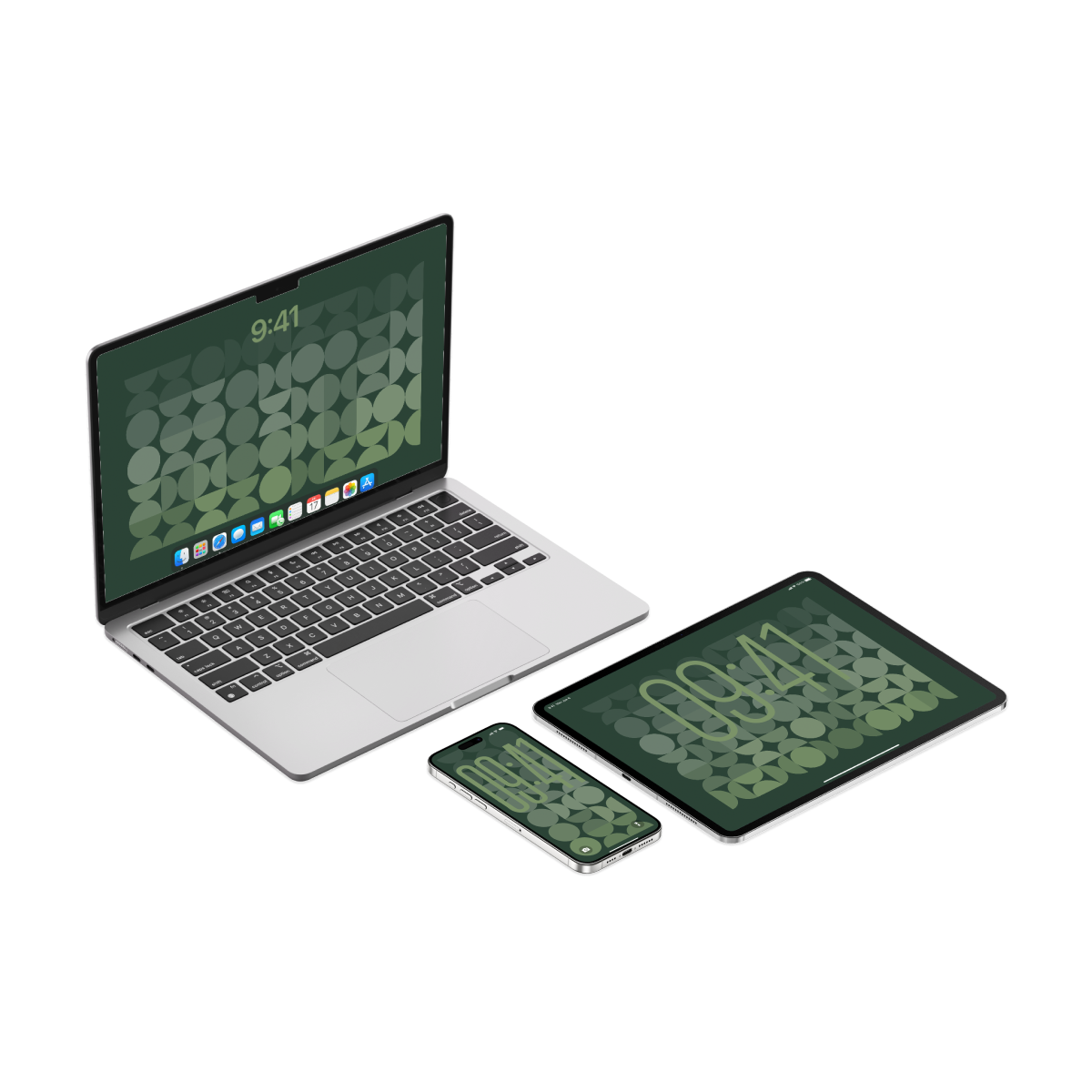 Forest Grid | Premium Wallpaper Set for iPhone iPad and Mac (T-060)