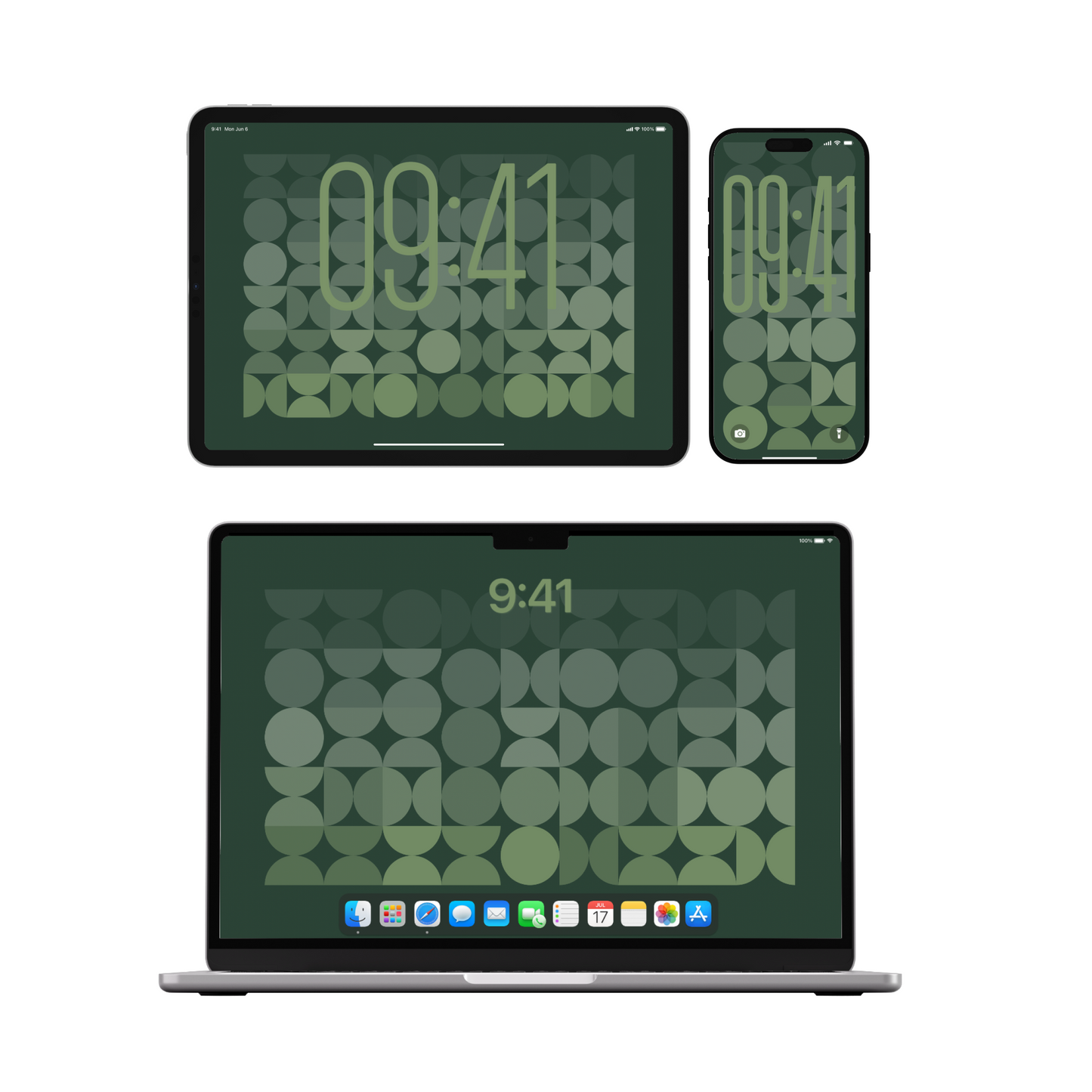 Forest Grid | Premium Wallpaper Set for iPhone iPad and Mac (T-060)
