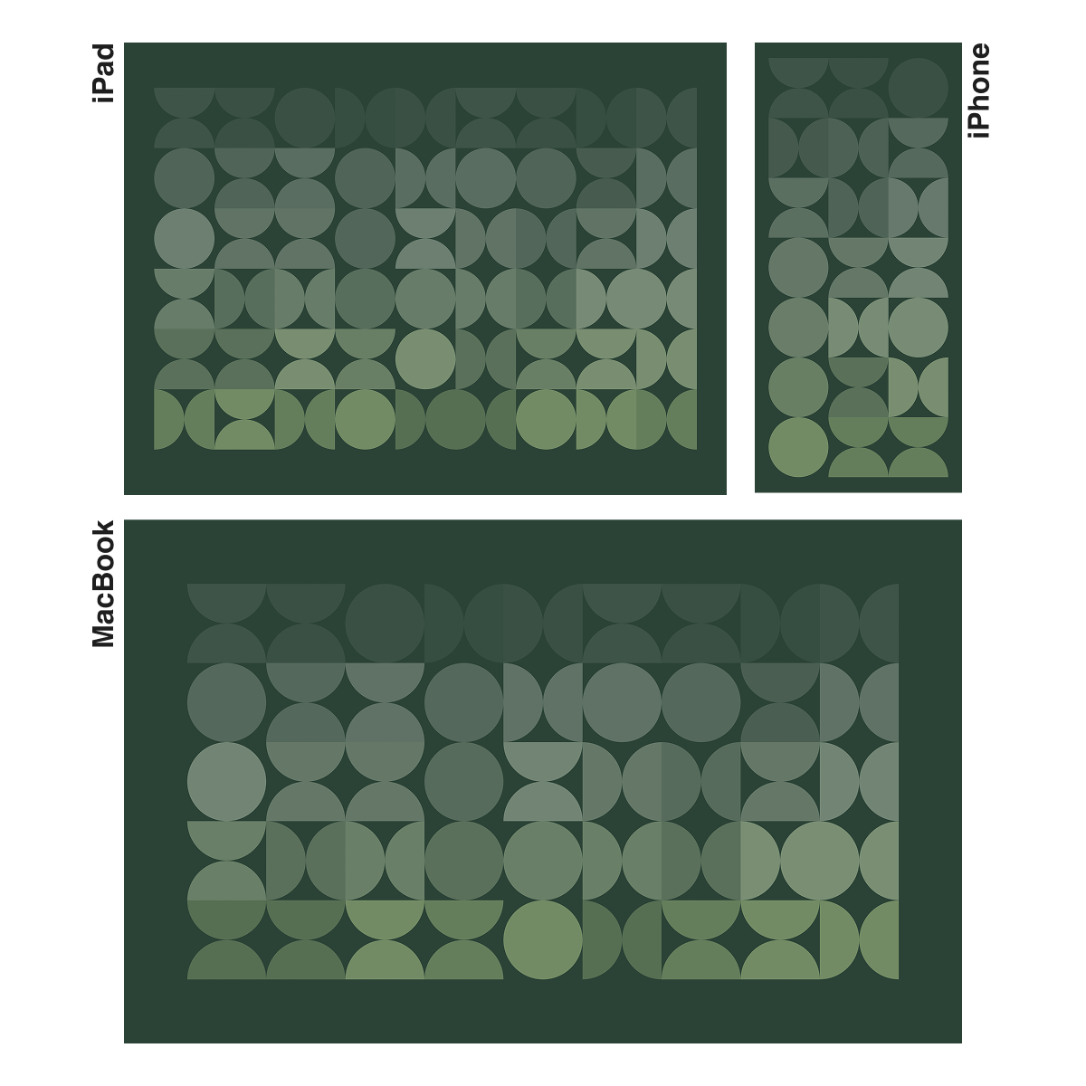 Forest Grid | Premium Wallpaper Set for iPhone iPad and Mac (T-060)