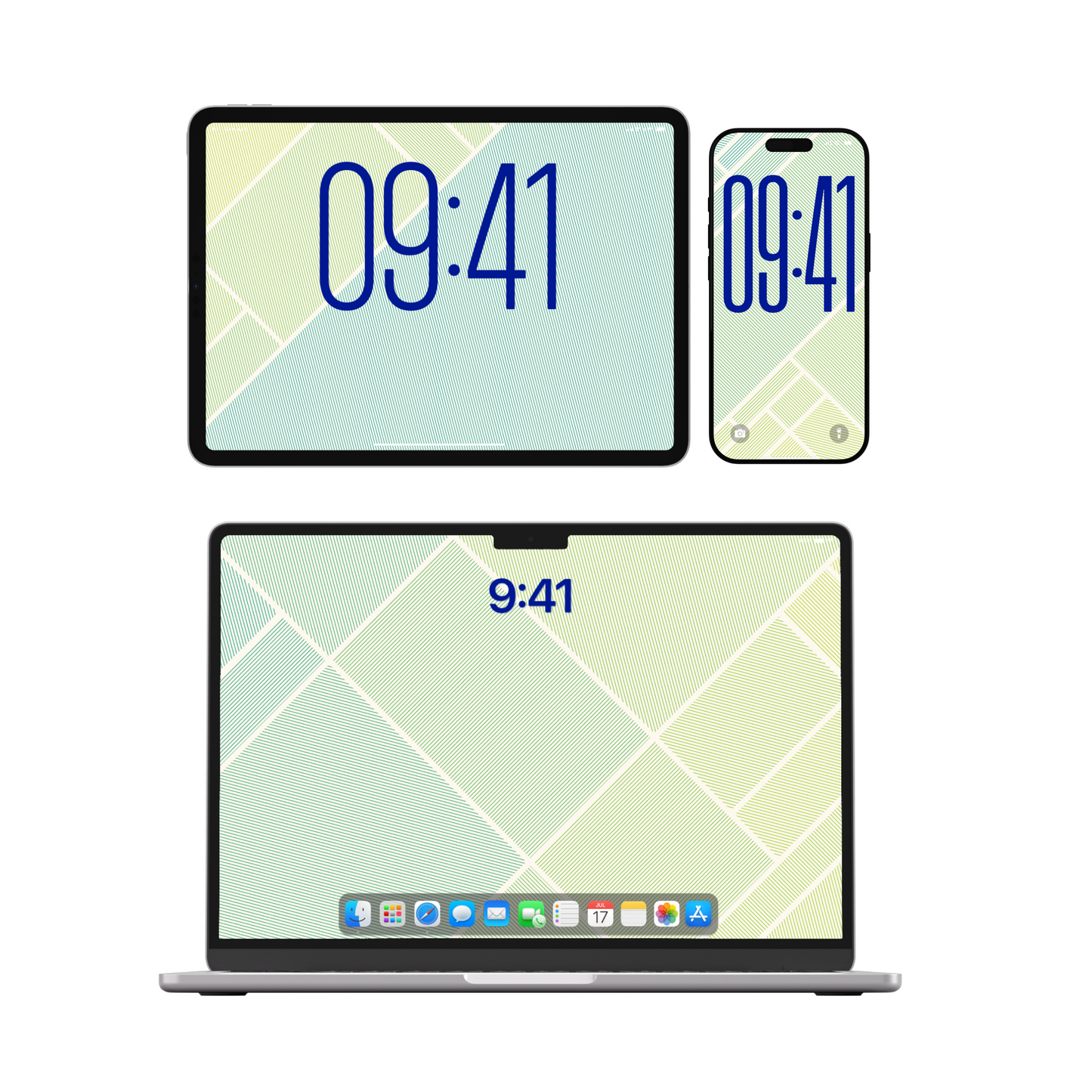 Linen Grid | Premium Wallpaper Set for iPhone iPad and Mac (T-062)