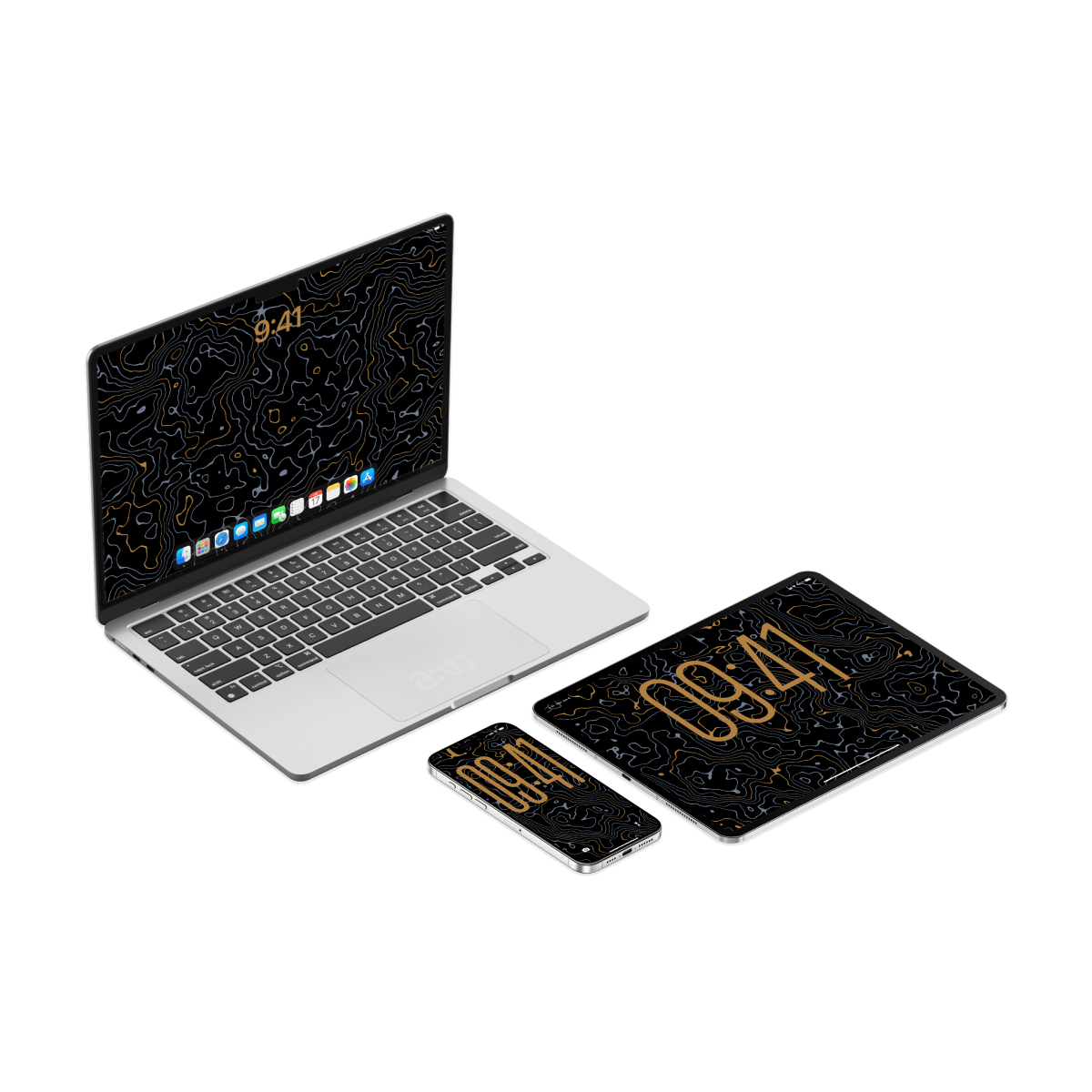 Topo Drift | Premium Wallpaper Set for iPhone iPad and Mac (T-064)