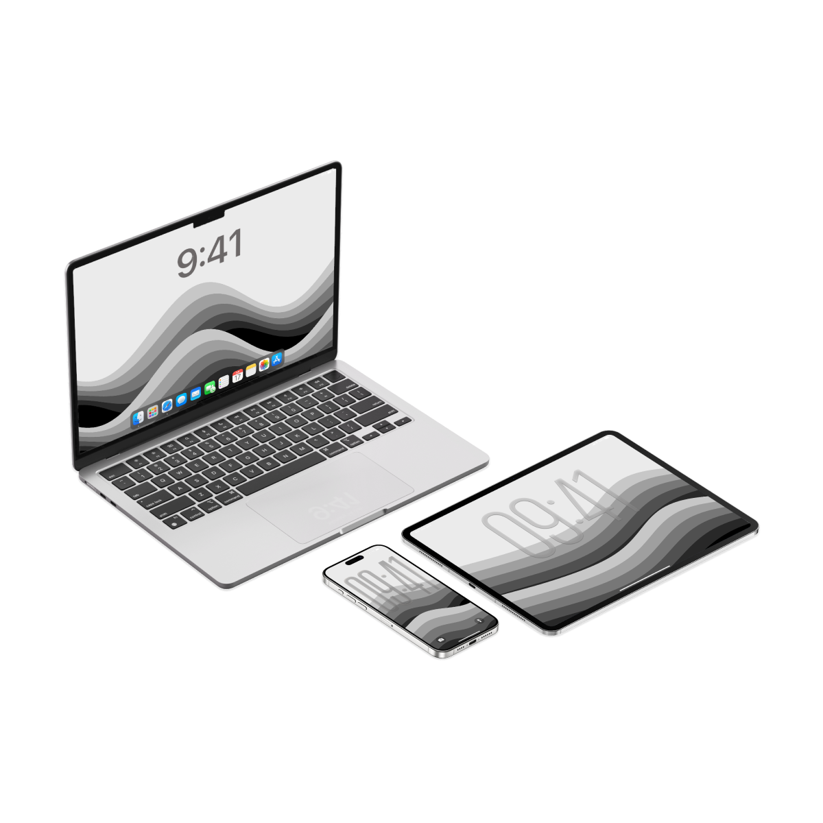 Grey Tide | Premium Wallpaper Set for iPhone iPad and Mac (T-065)