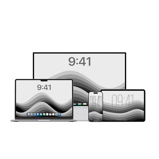 Grey Tide | Premium Wallpaper Set for iPhone iPad and Mac (T-065)