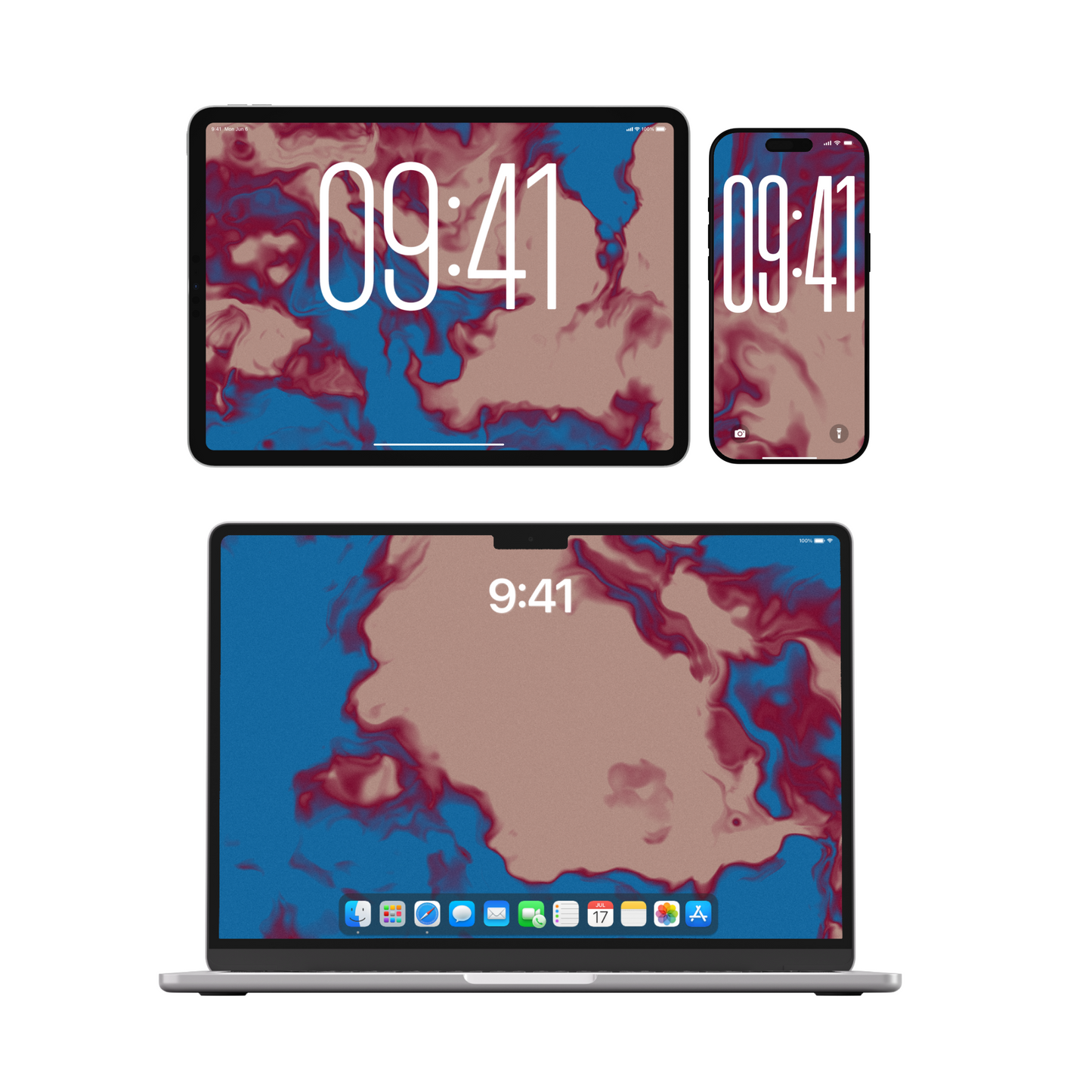 Marble Tide | Premium Wallpaper Set for iPhone iPad and Mac (T-067)