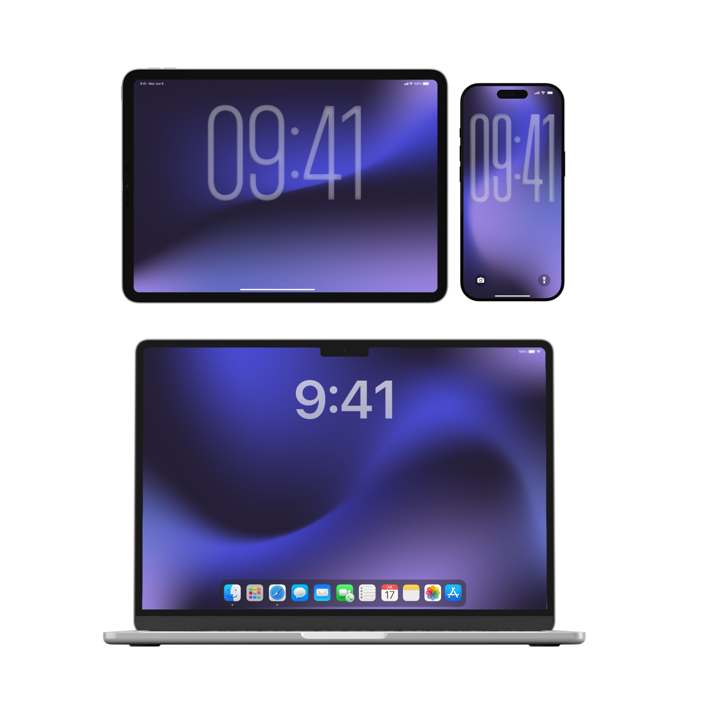 Violet Drift | Premium Wallpaper Set for iPhone iPad and Mac (T-069)