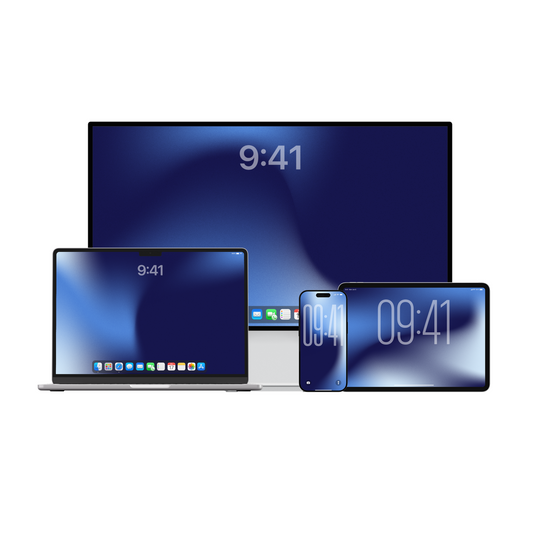 Midnight Blue | Premium Wallpaper Set for iPhone iPad and Mac (T-070)