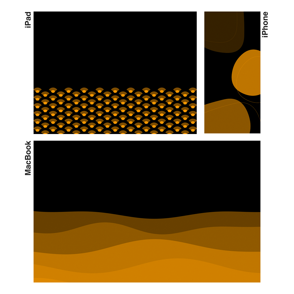 Amber Dune | Premium Wallpaper Set for iPhone iPad and Mac (T-076)