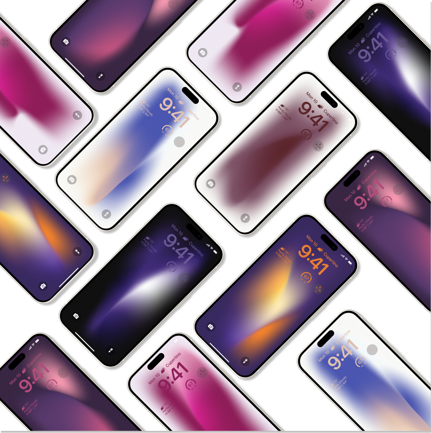 Aura Glow | Abstract iPhone Wallpaper Set of 6 (W-036)