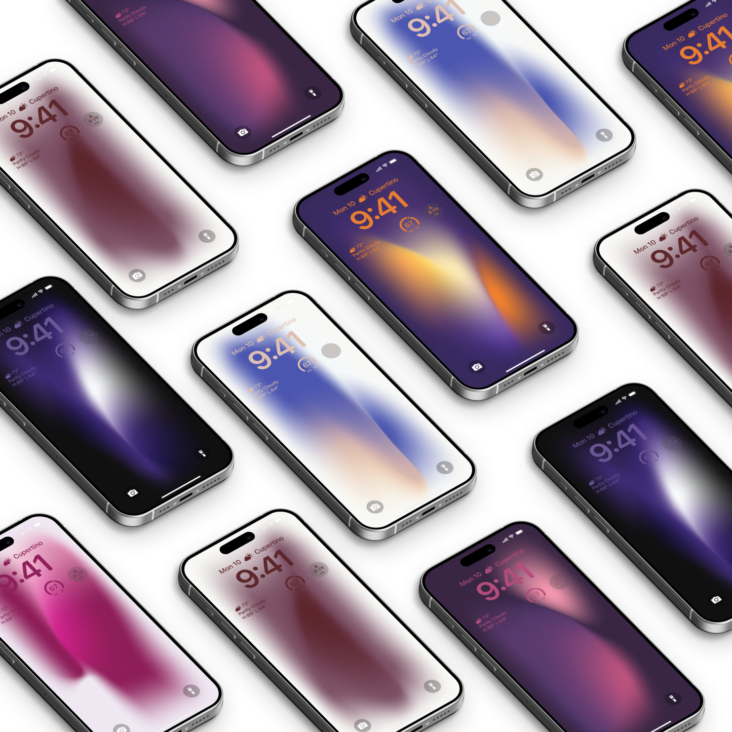 Aura Glow | Abstract iPhone Wallpaper Set of 6 (W-036)