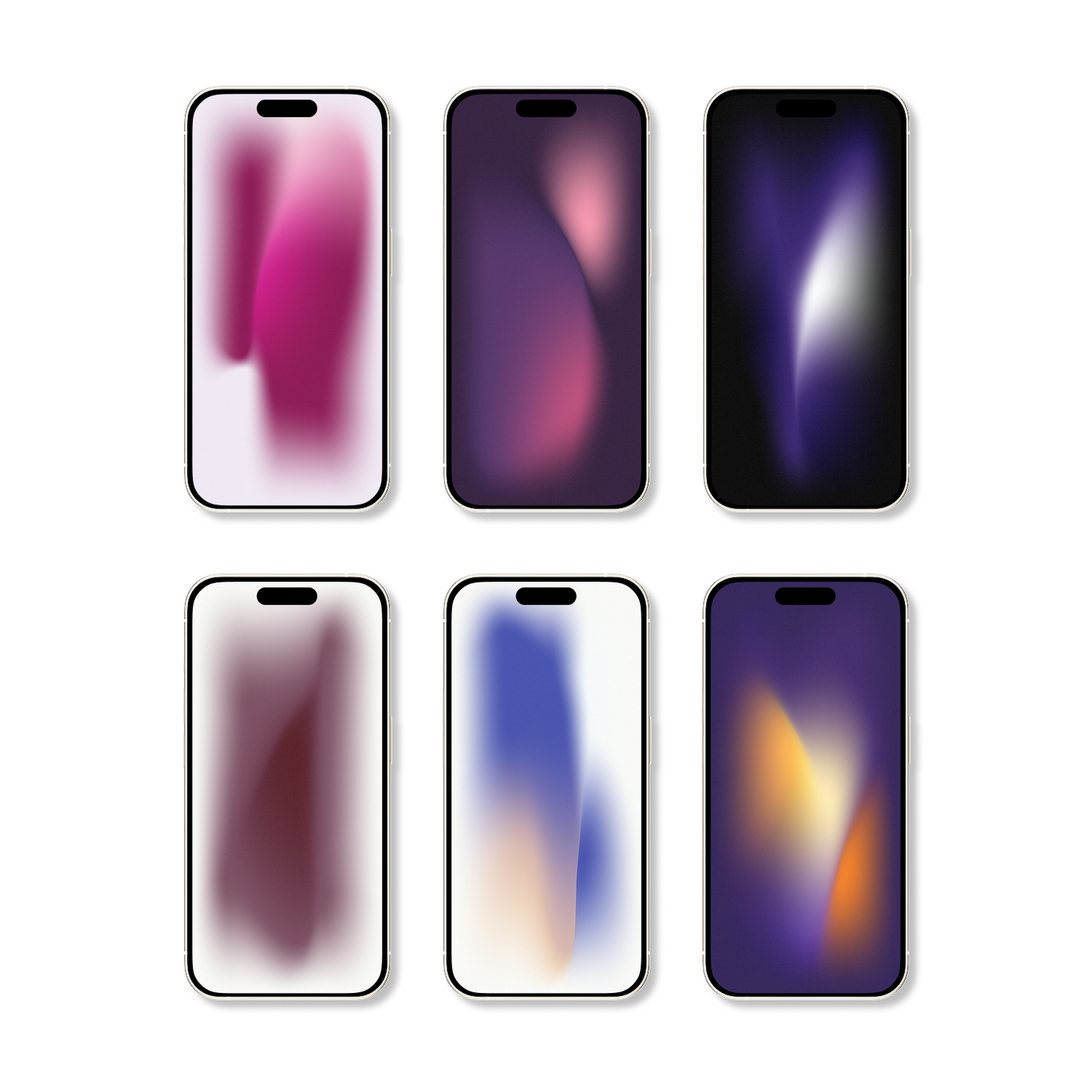 Aura Glow | Abstract iPhone Wallpaper Set of 6 (W-036)