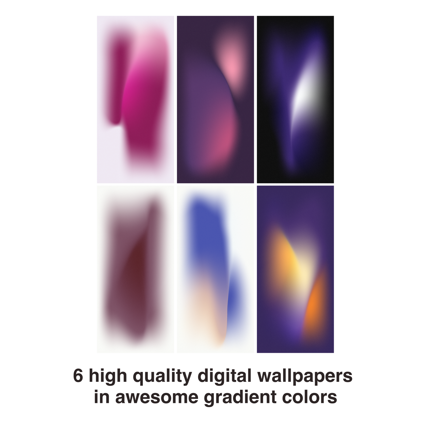 Aura Glow | Abstract iPhone Wallpaper Set of 6 (W-036)
