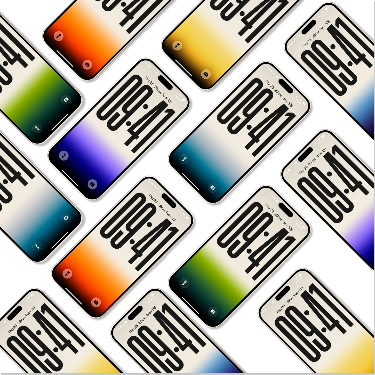 Cream Rise | Abstract iPhone Wallpaper Set of 6 (W-053)