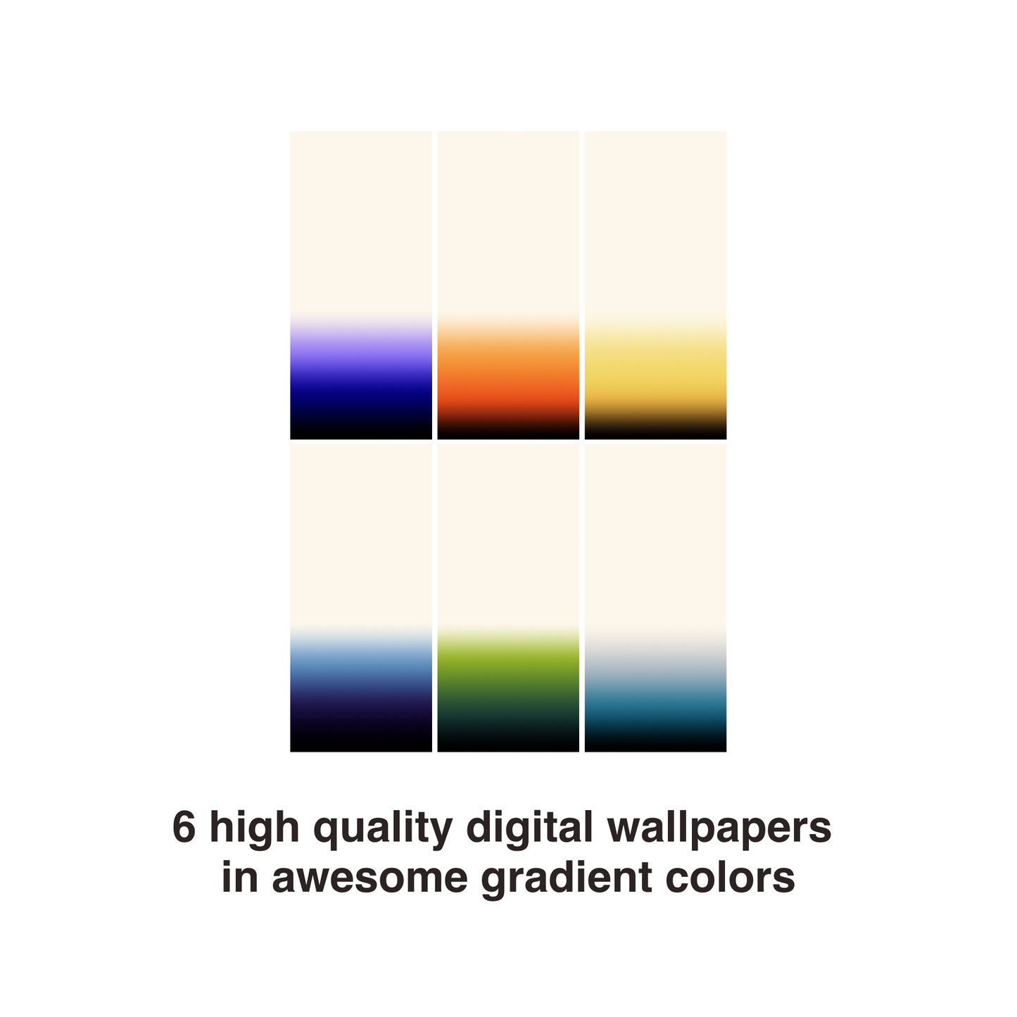 Cream Rise | Abstract iPhone Wallpaper Set of 6 (W-053)