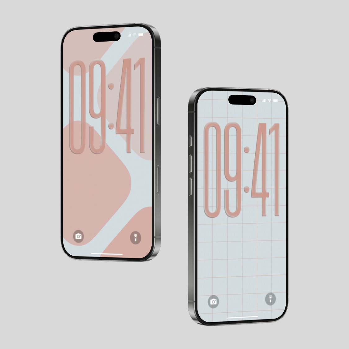 Pastel Line Art | Minimalist iPhone Wallpaper Set of 6 (W-054)