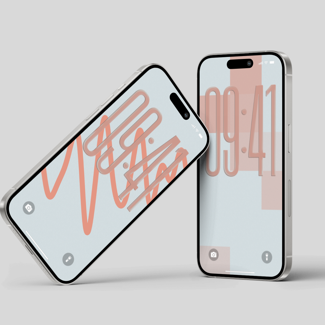 Pastel Line Art | Minimalist iPhone Wallpaper Set of 6 (W-054)