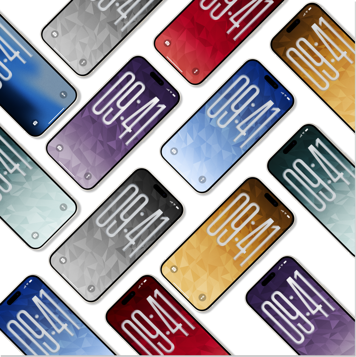 Gradient Poly | Abstract iPhone Wallpaper Set of 6 (W-056)