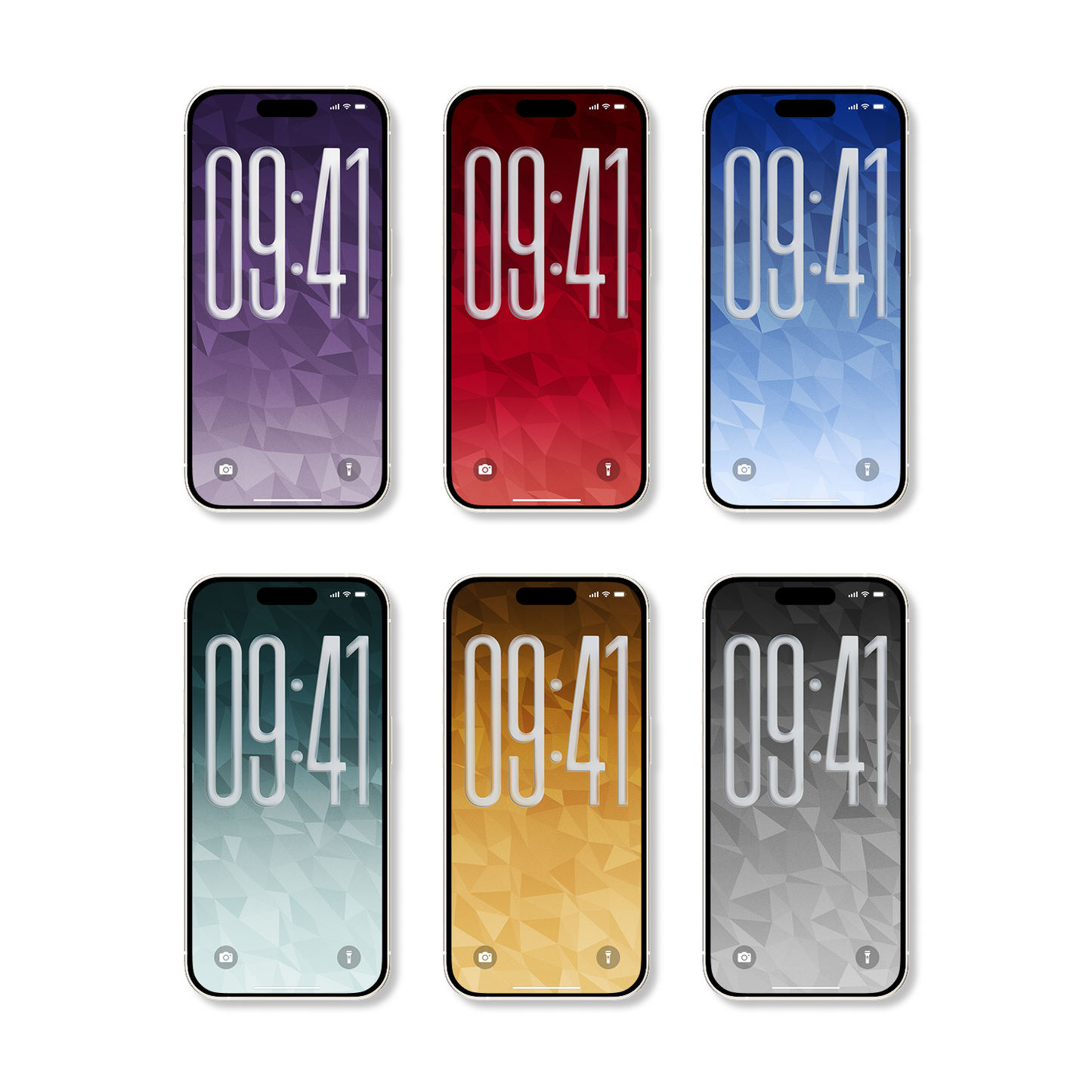 Gradient Poly | Abstract iPhone Wallpaper Set of 6 (W-056)
