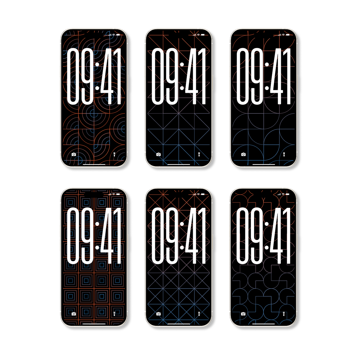 Line Theory | Abstract iPhone Wallpaper Set of 6 (W-062)