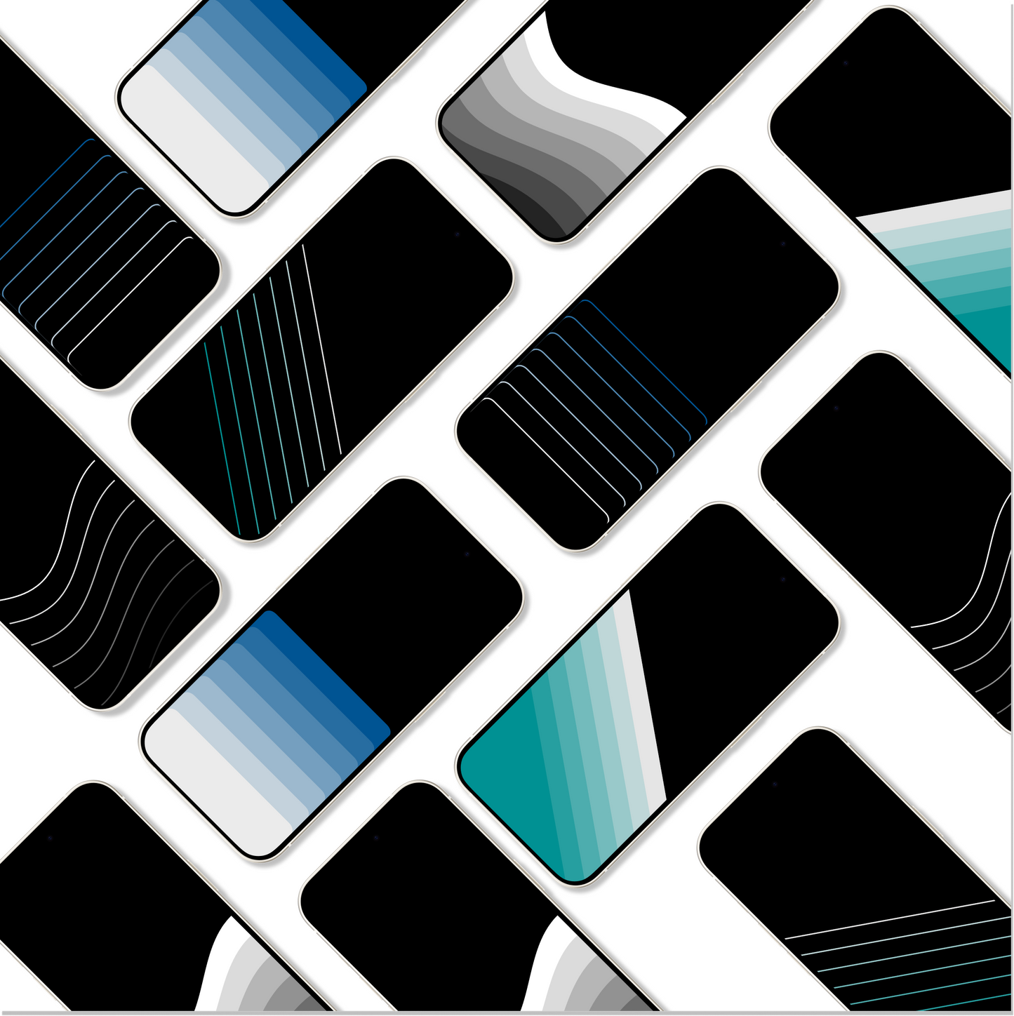 Quiet Lines | Abstract iPhone Wallpaper Set of 6 (W-064)