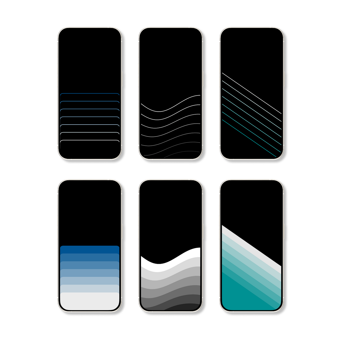 Quiet Lines | Abstract iPhone Wallpaper Set of 6 (W-064)