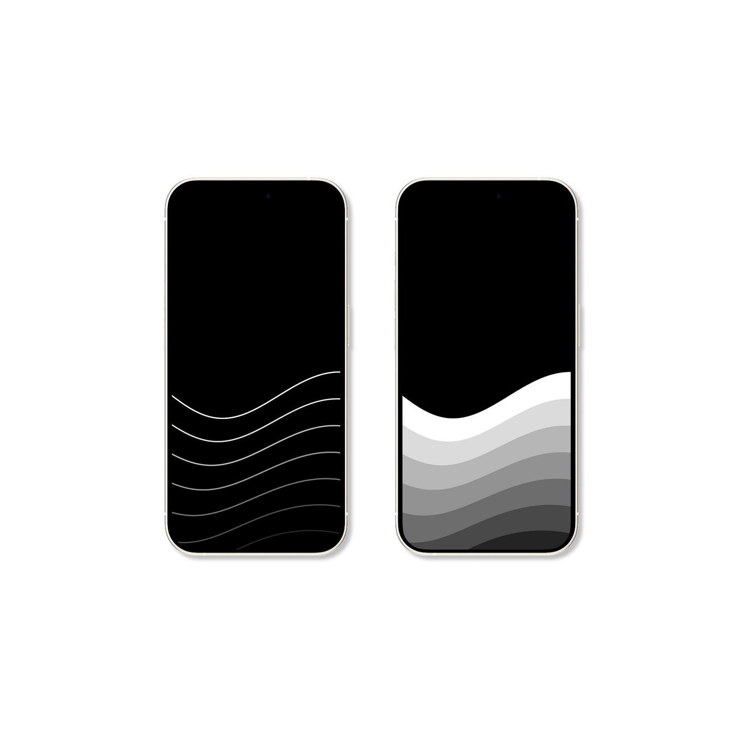 Quiet Lines | Abstract iPhone Wallpaper Set of 6 (W-064)