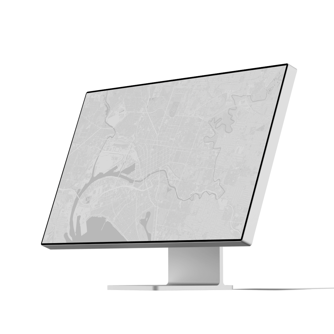 City Grid | Minimalist 5K Display Wallpapers (M-002)
