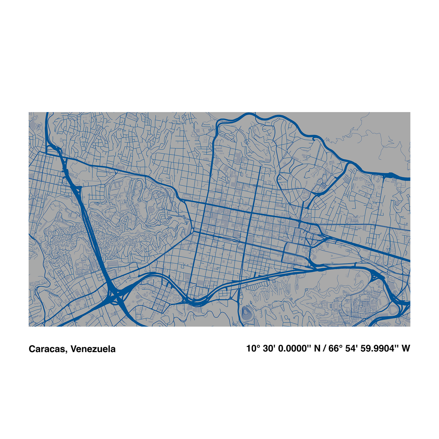 Blue City Line | Premium Map Wallpaper Set (M-003)