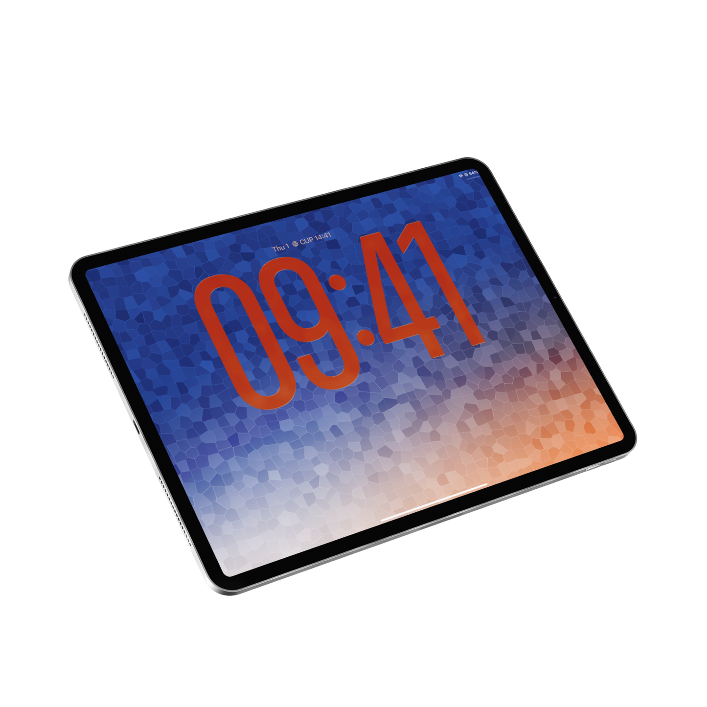 Navy Crystal Orange | Cool Wallpaper Set for iPhone iPad and Mac (T-024)