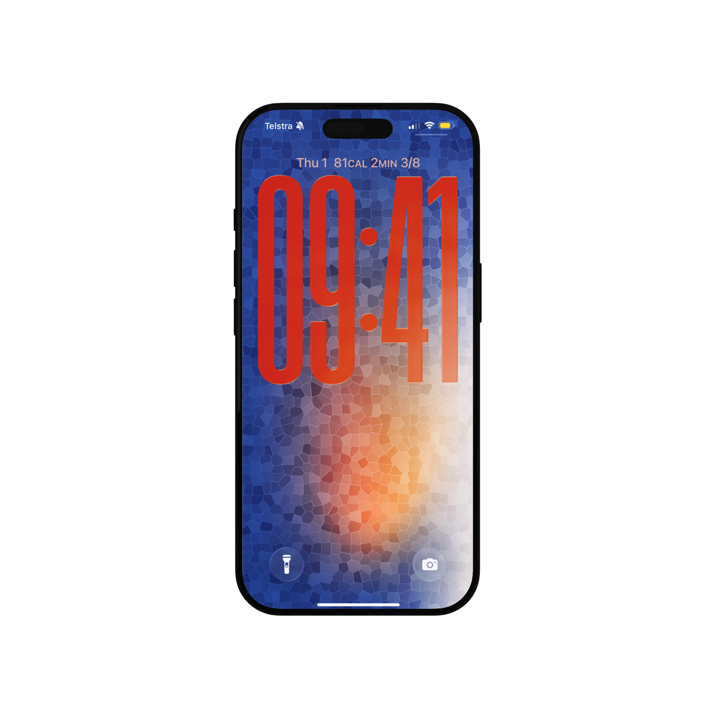 Navy Crystal Orange | Cool Wallpaper Set for iPhone iPad and Mac (T-024)