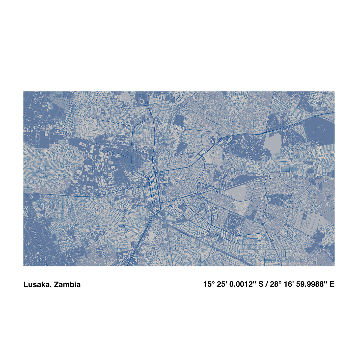 Blue City Line | Premium Map Wallpaper Set (M-003)