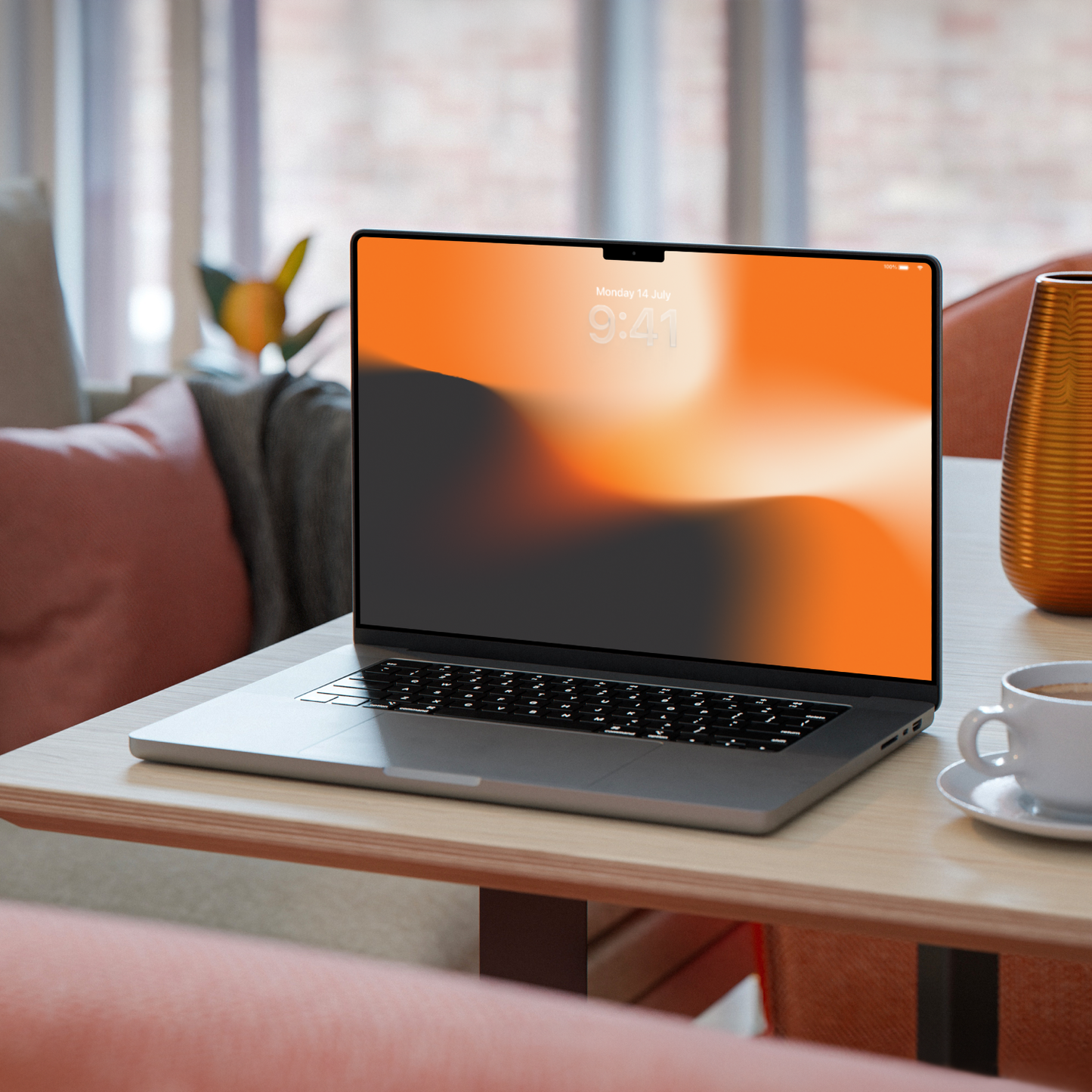 Orange Solaris Gradient | Wallpaper Set for iPhone iPad and Mac (T-020)