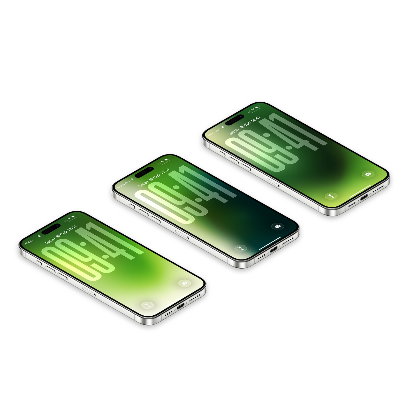 Lush Forest Green | Clean iPhone Wallpaper Set of 3 (G-030)