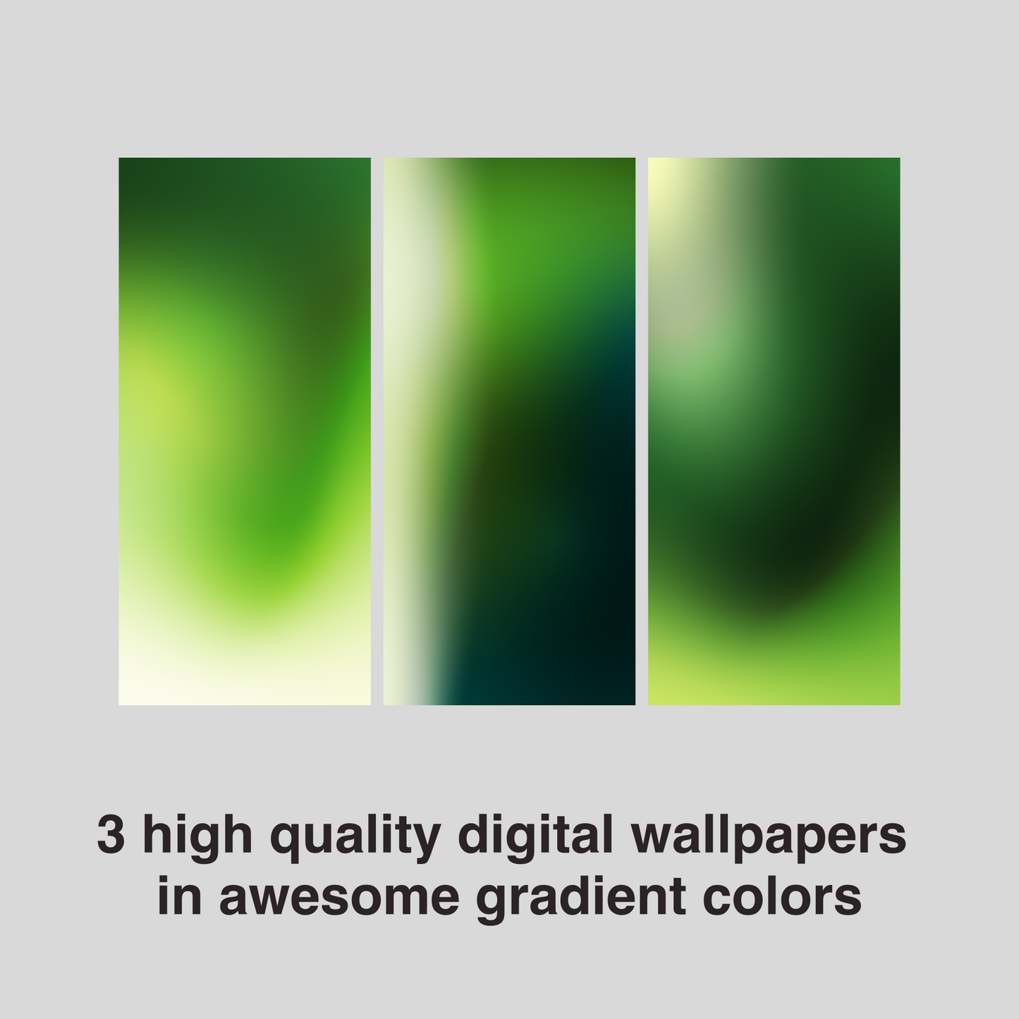 Lush Forest Green | Clean iPhone Wallpaper Set of 3 (G-030)
