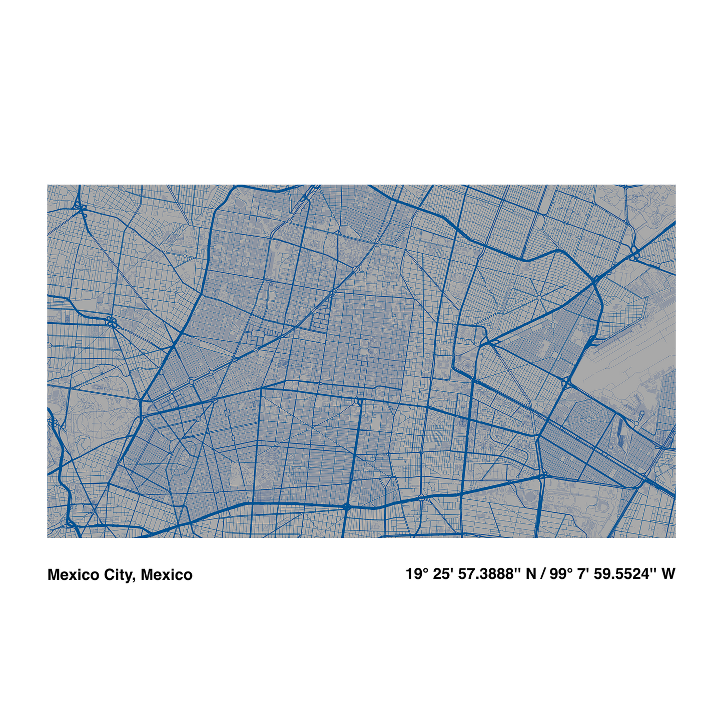Blue City Line | Premium Map Wallpaper Set (M-003)
